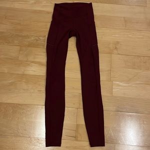 Maroon Lululemon Leggings